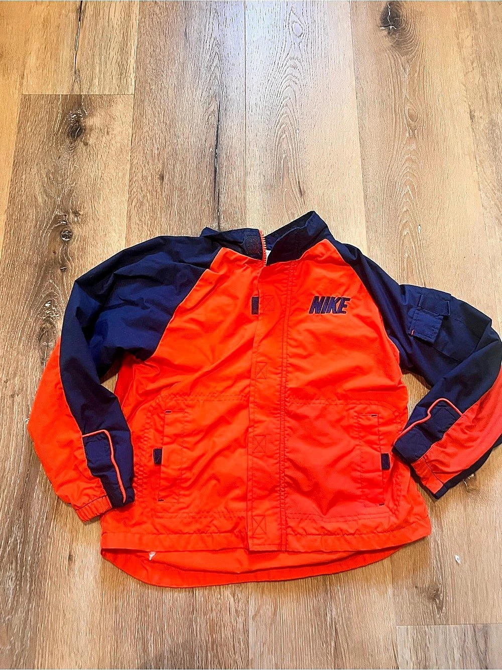 Nike Kids Orange & Blue Jacket Size 6/7 Medium Gently Isex